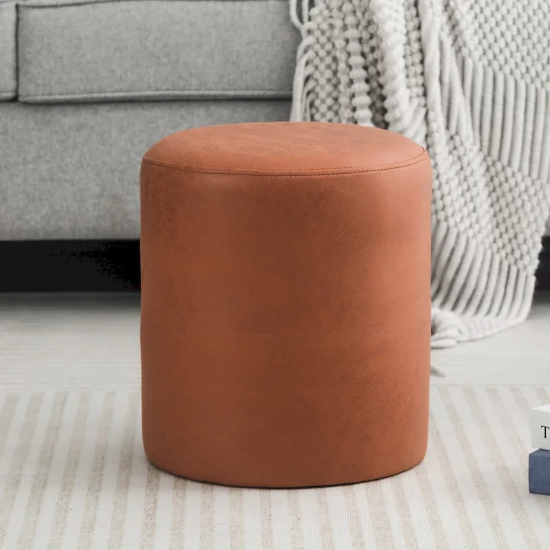 Adeco Footrest Ottoman 13 inches Fabric Stool for Living Room Bedroom-36