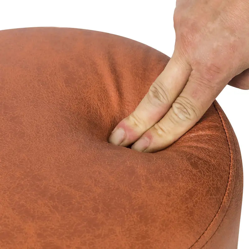 Adeco Footrest Ottoman 13 inches Fabric Stool for Living Room Bedroom-19