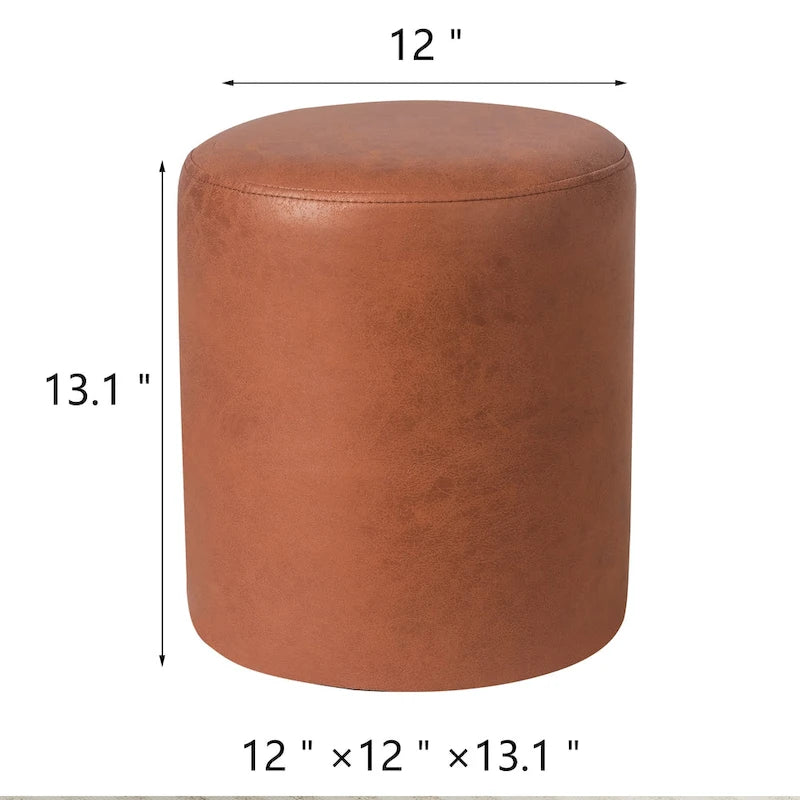 Adeco Footrest Ottoman 13 inches Fabric Stool for Living Room Bedroom-20