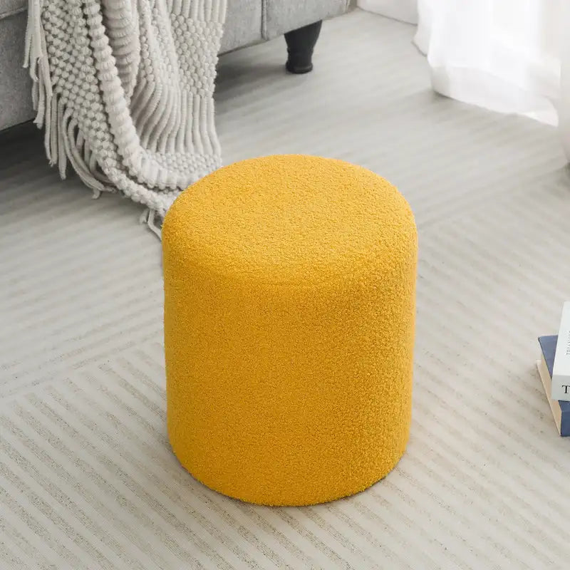 Adeco Footrest Ottoman 13 inches Fabric Stool for Living Room Bedroom-30