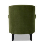Velvet Pleated Sock Arm Accent Chair - Single Seater