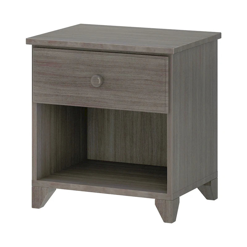 Wood Nightstand with 1 Drawer - Kids Bedside Table-20
