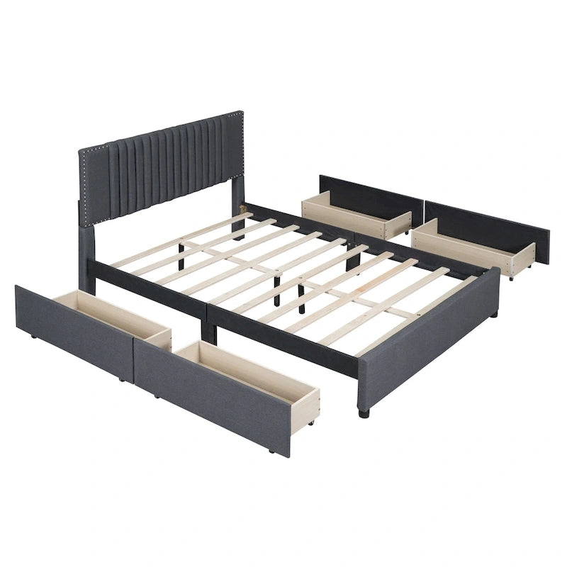 Queen Size Upholstered Platform Bed