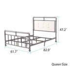 Antique Dark Bronze Metal Bed - Full/Queen/King