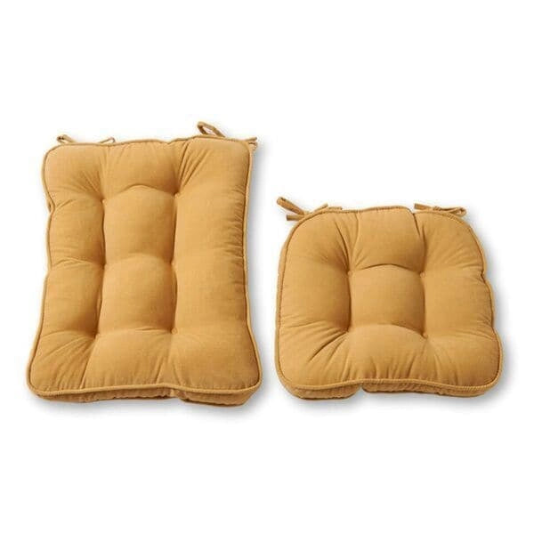 Cream 2-Piece Reversible Rocking Chair Cushion