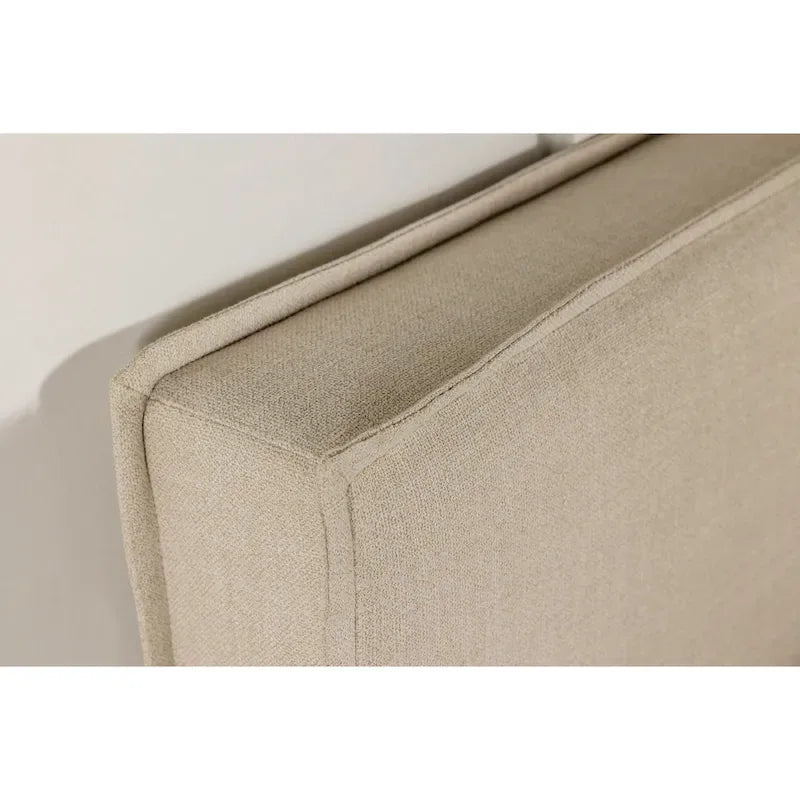 Sand Upholstered Headboard with Flange - Twin/Full/Queen/King