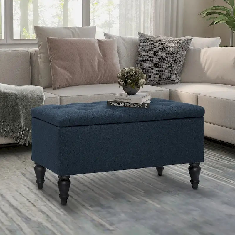 29" Upholstered Storage Bench with Lift Top-3