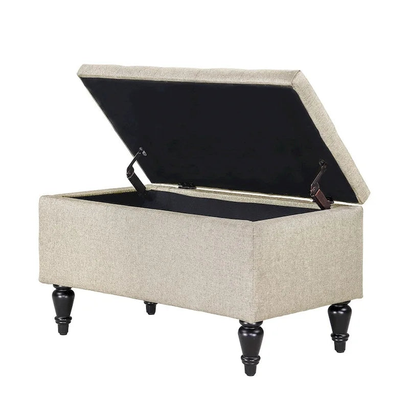 29" Upholstered Storage Bench with Lift Top-12