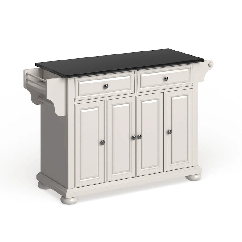 Crosley Alexandria Granite Top Full Size Kitchen Island/Cart - 18d x 51.5w x 34h