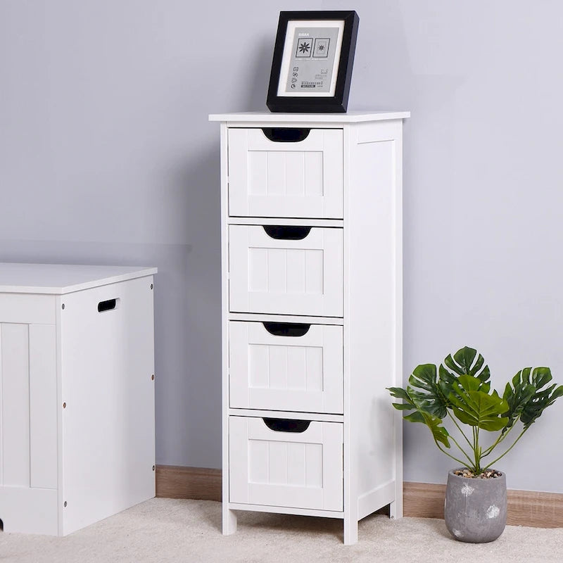 4-Drawer Slim Bathroom Storage Cabinet-3