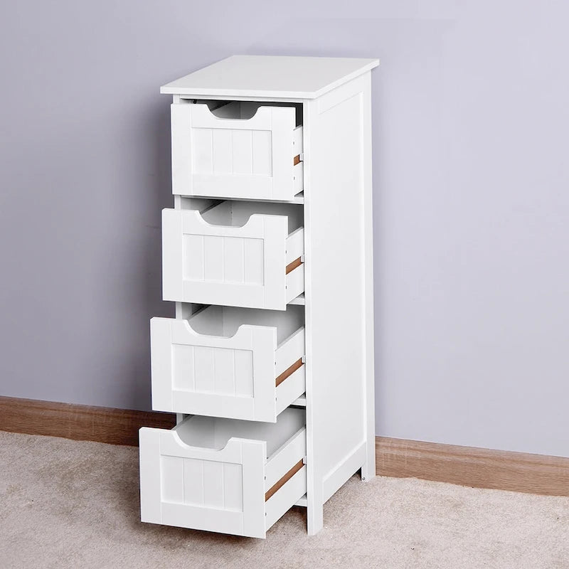 4-Drawer Slim Bathroom Storage Cabinet-4