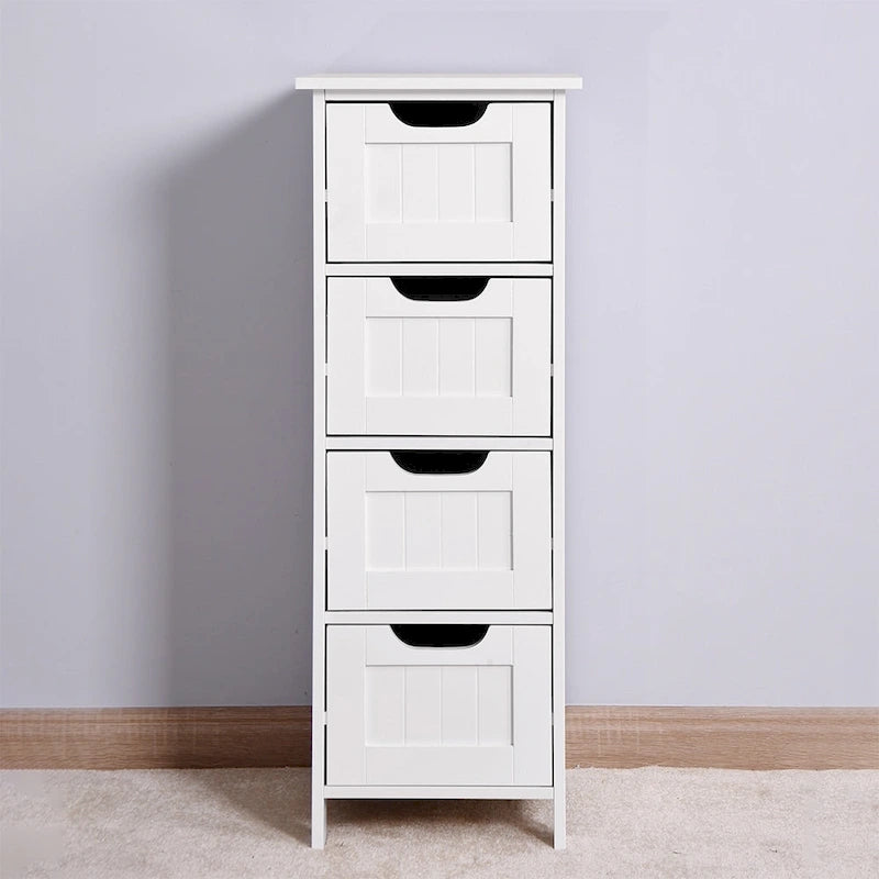 4-Drawer Slim Bathroom Storage Cabinet-10