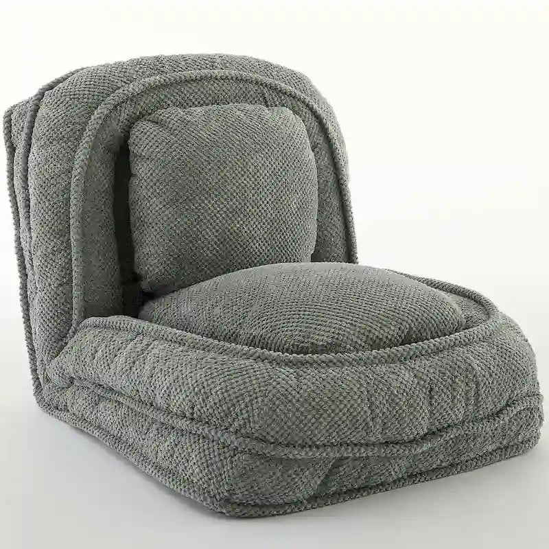 Convertible Flip Chair, Floor Lazy Sofa, Folding Upholstered Couch Bed with Adjustable Backrest