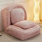 Convertible Flip Chair, Floor Lazy Sofa, Folding Upholstered Couch Bed with Adjustable Backrest