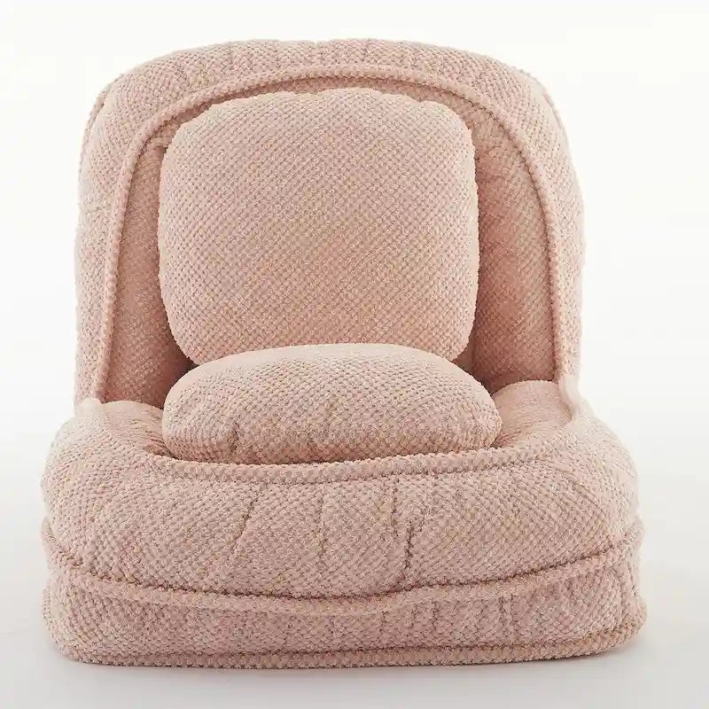 Convertible Flip Chair, Floor Lazy Sofa, Folding Upholstered Couch Bed with Adjustable Backrest