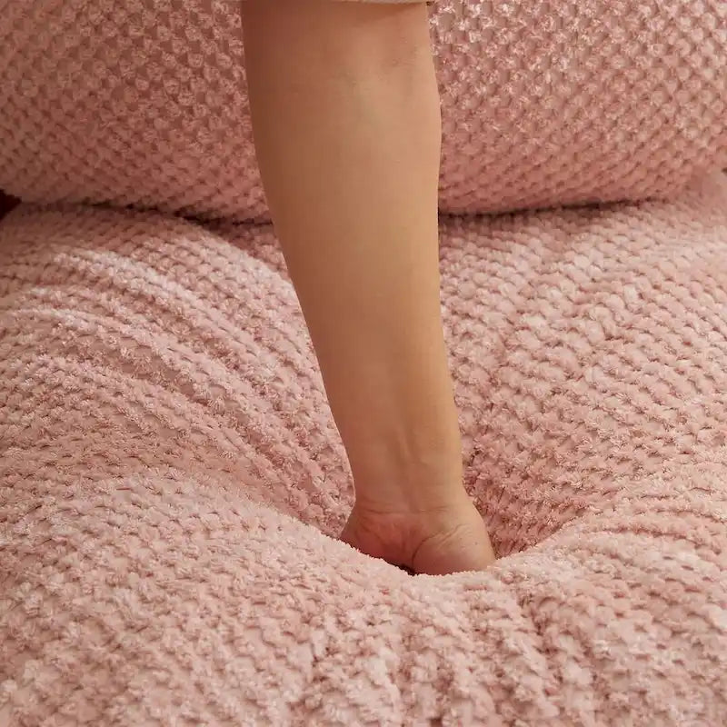 Convertible Flip Chair, Floor Lazy Sofa, Folding Upholstered Couch Bed with Adjustable Backrest