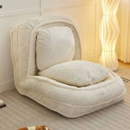 Convertible Flip Chair, Floor Lazy Sofa, Folding Upholstered Couch Bed with Adjustable Backrest