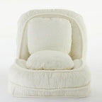 Convertible Flip Chair, Floor Lazy Sofa, Folding Upholstered Couch Bed with Adjustable Backrest