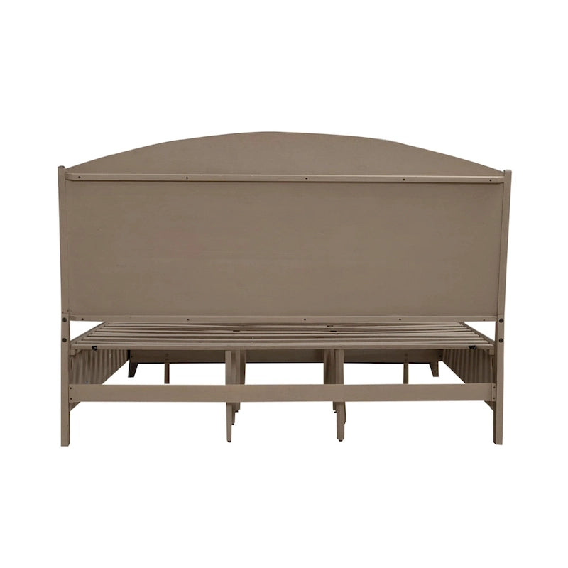 Burnished Beige Oak King Panel Storage Bed Set-8