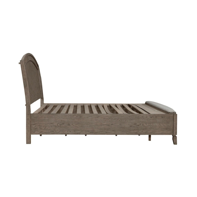 Burnished Beige Oak King Panel Storage Bed Set-9