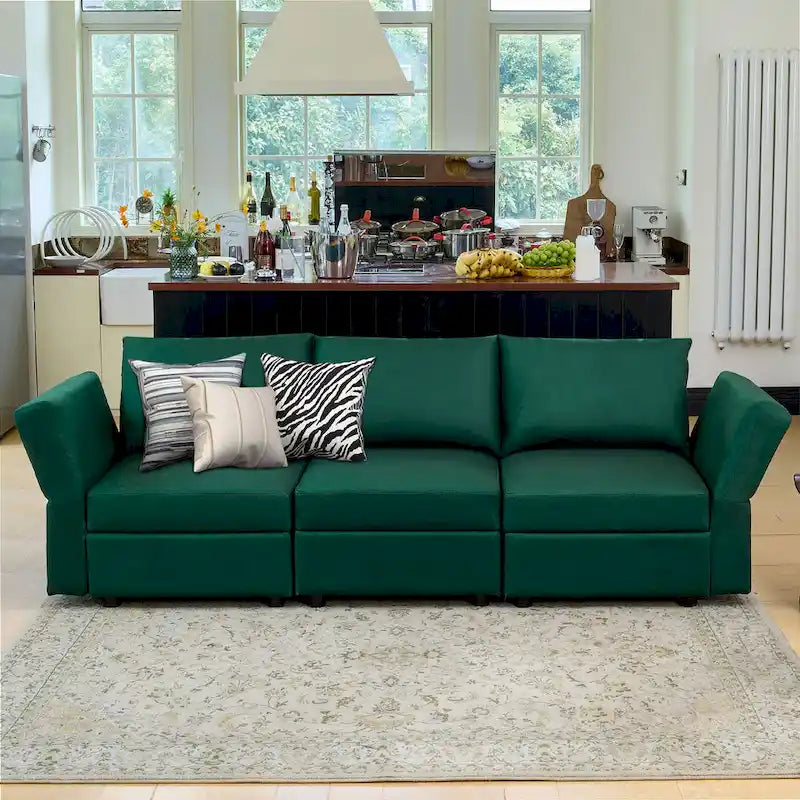 Gray Modular Sectional Sofa with Storage - 3-Piece-5