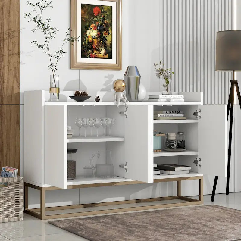 Kitchen Buffet Sideboard Coffee Bar Cabinet Accent Storage Cabinet Server Table-2