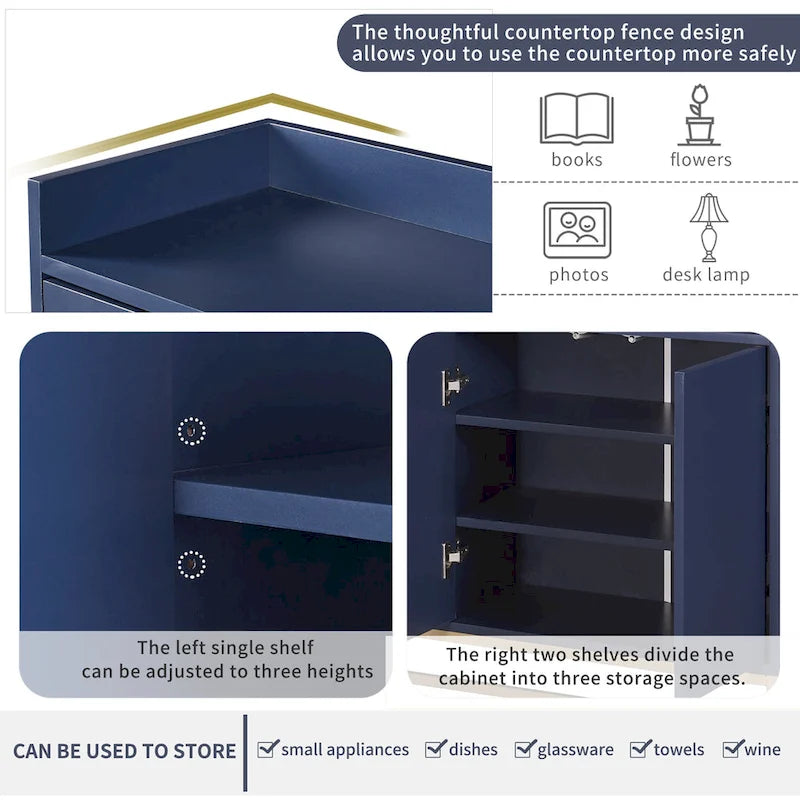 Kitchen Buffet Sideboard Coffee Bar Cabinet Accent Storage Cabinet Server Table-24