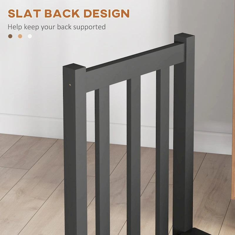 Dining Chairs, Set of 2 Farmhouse Kitchen & Dining Room Chairs with Slat Back, Pine Wood Seating for Living Room