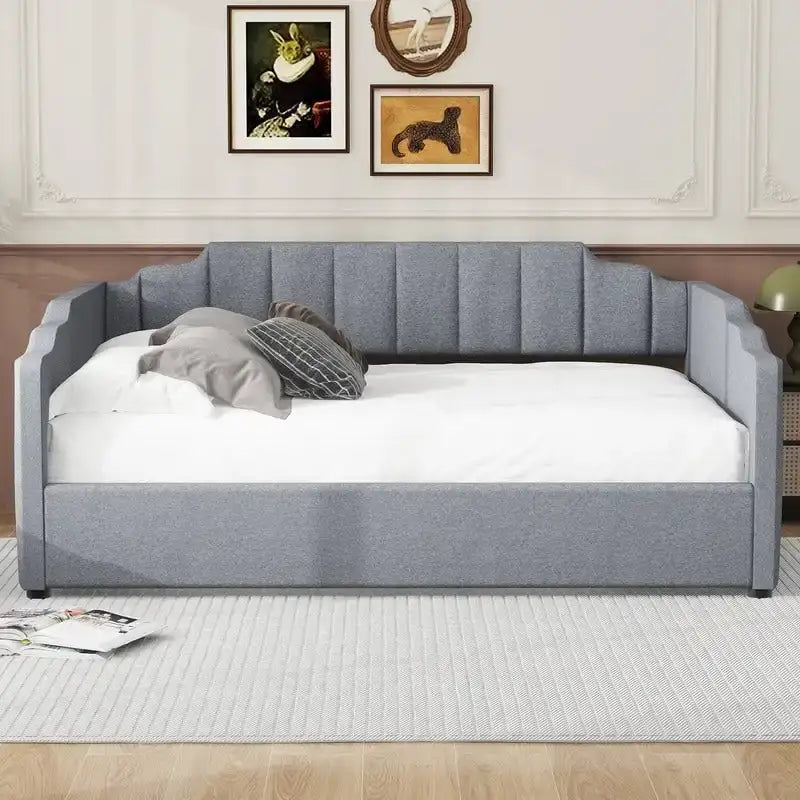 Full Size Upholstered Daybed with Underneath Storage