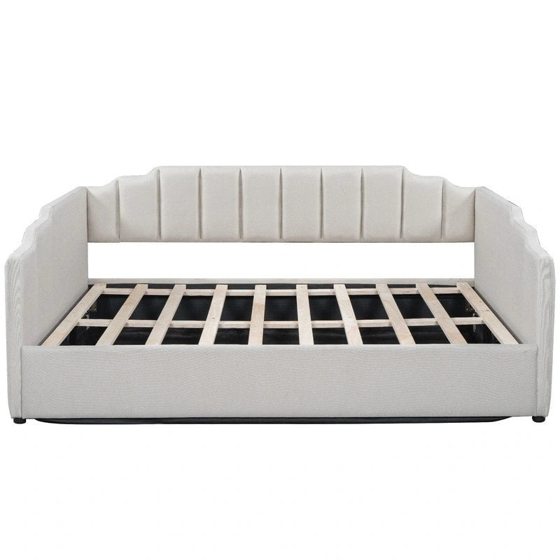 Full Size Upholstered Daybed with Underneath Storage-11