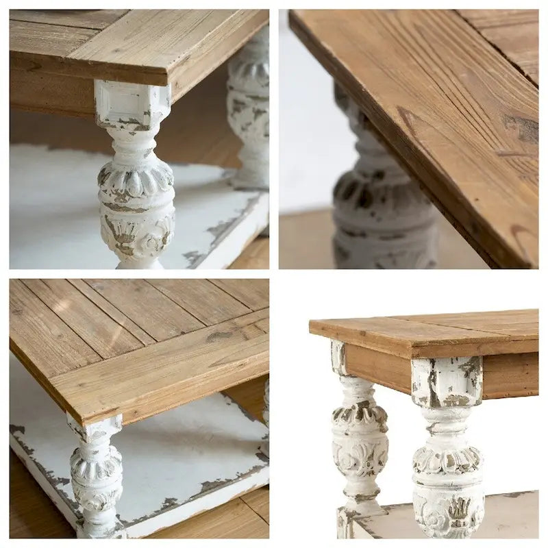 Rectangle Coffee Wooden Coffee Table,French Country Coffee Table-4