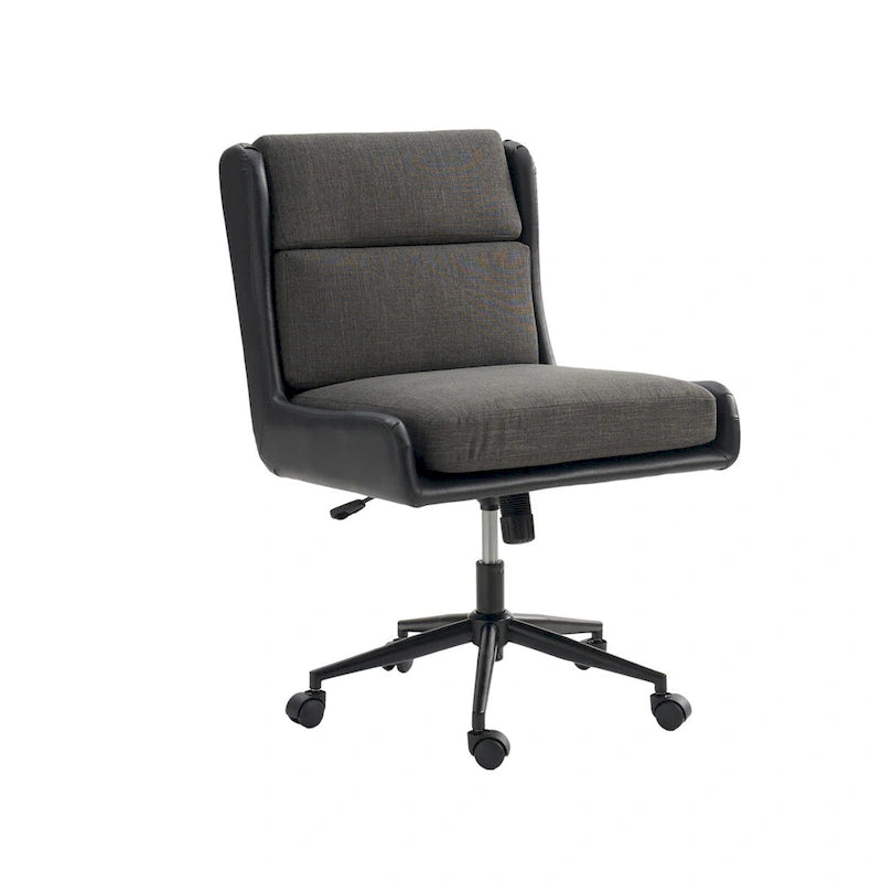 Swivel Office Chair with Removable Cushion - Ergonomic Tilting Desk Chair-2