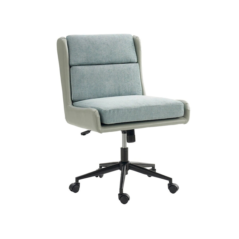 Swivel Office Chair with Removable Cushion - Ergonomic Tilting Desk Chair-5