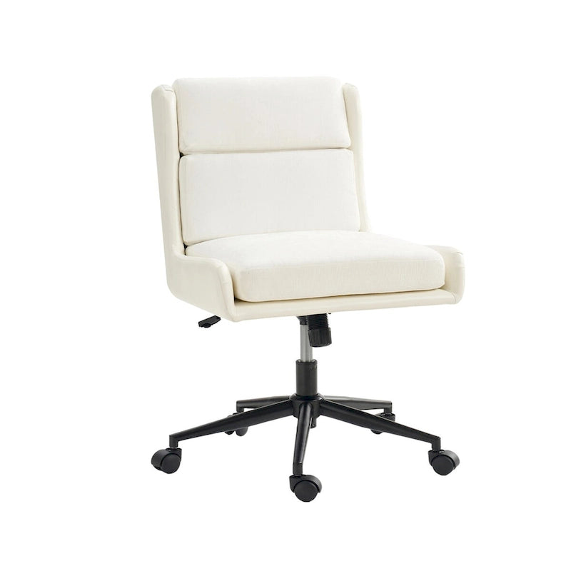 Swivel Office Chair with Removable Cushion - Ergonomic Tilting Desk Chair-18