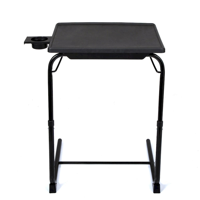 Folding TV Tray Laptop Table End Table Height Adjustable Cup Holder-10