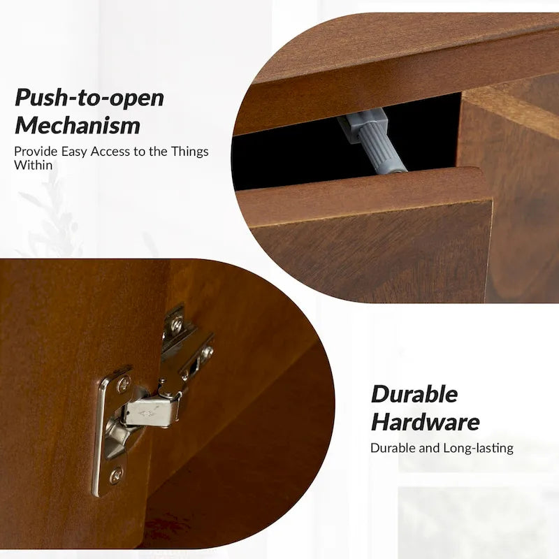 Geometric Patterned Sideboard 60" Wide with Adjustable Shelves-8