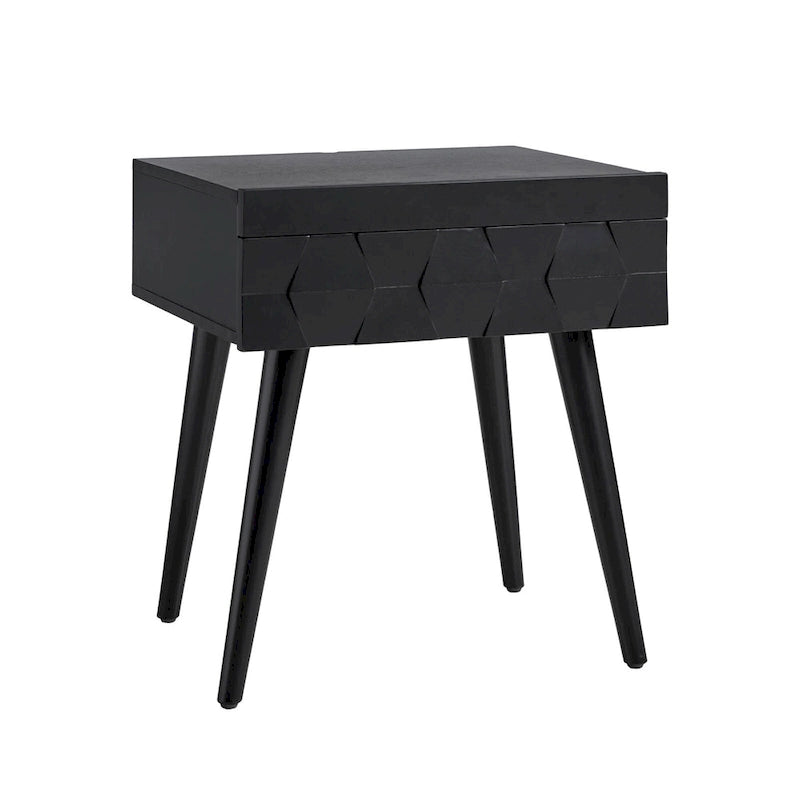 Mid-century modern style side table with charging function-18