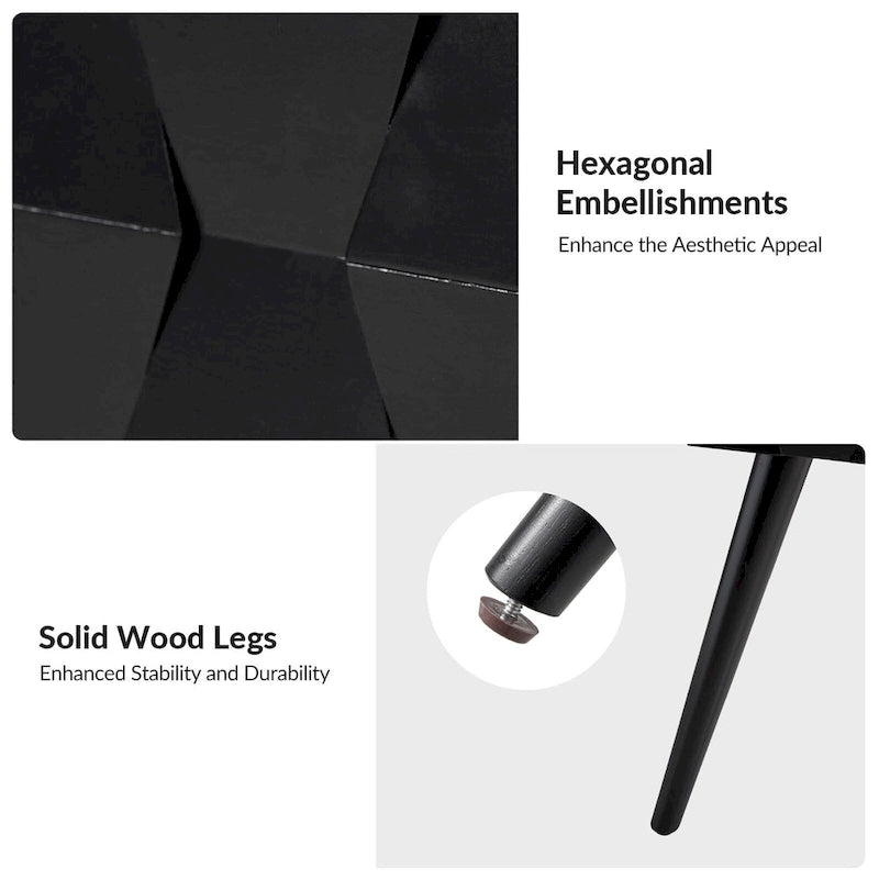 Mid-century modern style side table with charging function-22