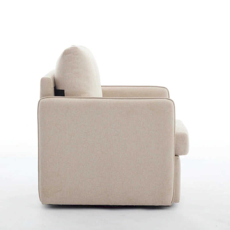 Linen Swivel Accent Chair-12