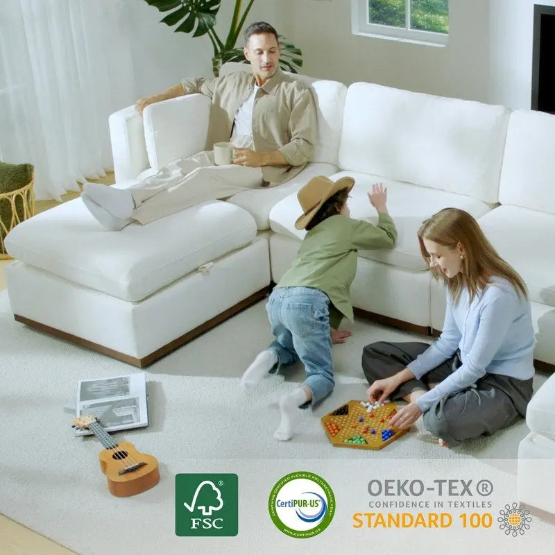 Gray Modular Sectional Sofa - 3-7 Seater with Storage Ottoman-5