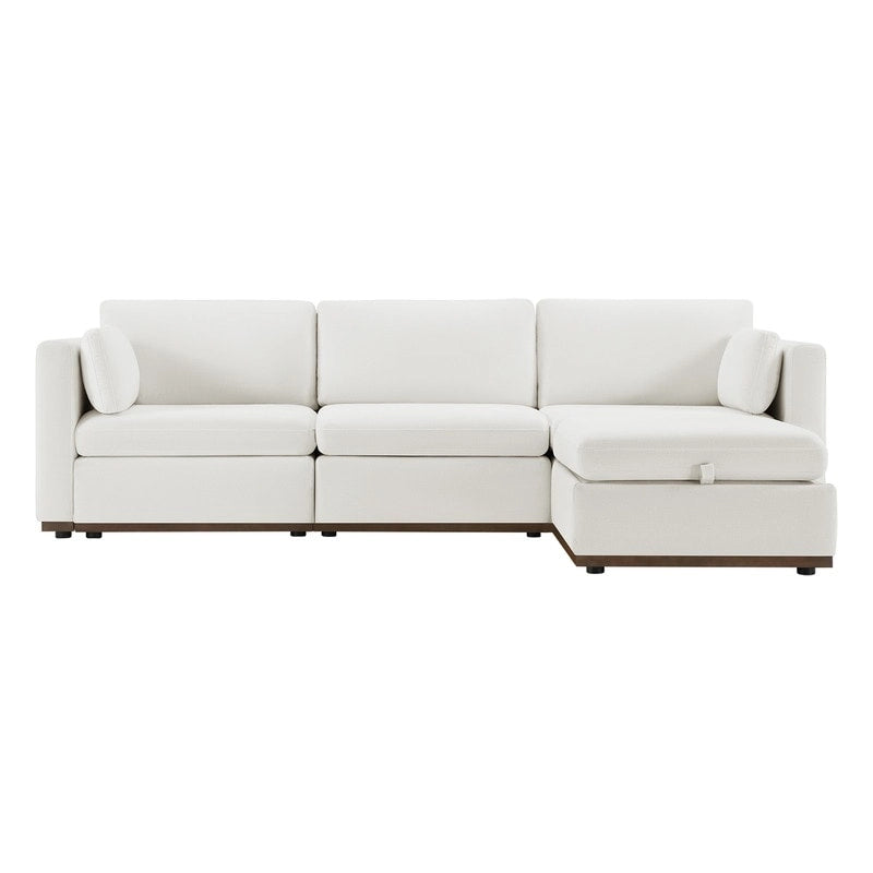 Gray Modular Sectional Sofa - 3-7 Seater with Storage Ottoman-14