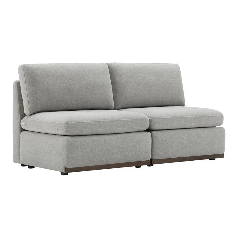 Gray Modular Sectional Sofa - 3-7 Seater with Storage Ottoman-22